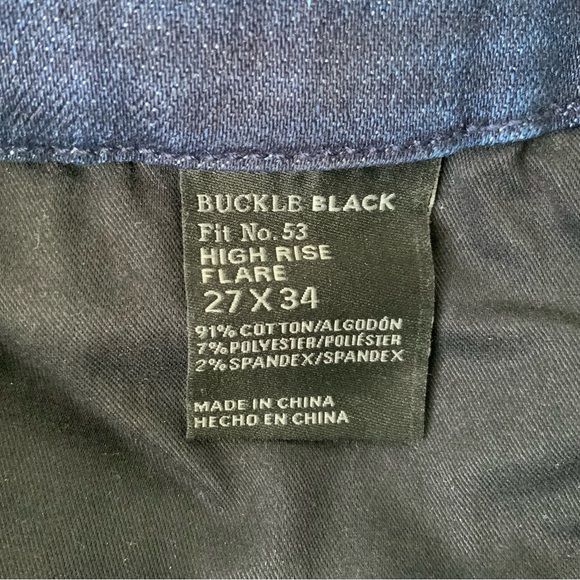 BUCKLE BLACK Jeans Fit No. 53 High Rise Flare Fit 53 Blue Size 27x34 - Picture 7 of 11